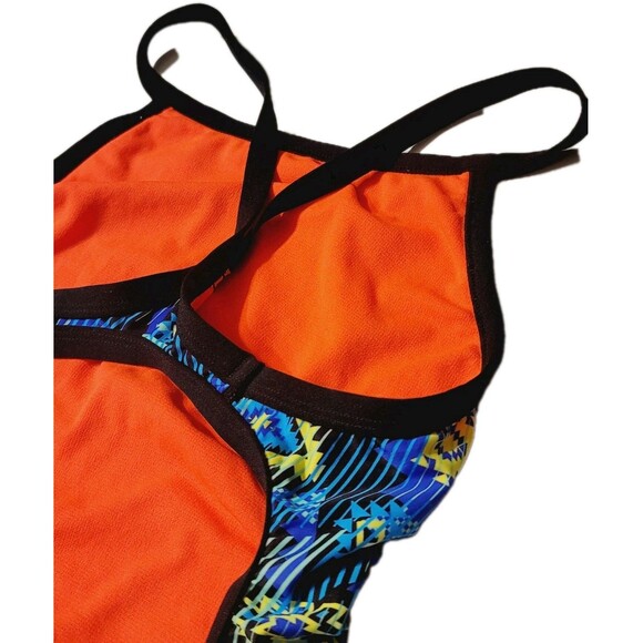 TYR Female Size 30 Azoic Diamondfit Durafast 1pc Swimsuit WDDAZ7A Lined Blue $60 - Picture 10 of 16